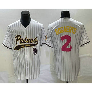 seanshop  San Diego Padres #2 Xander Bogaerts White  NEW 2023 City Connect Cool Base Stitched Jersey 2