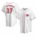 seanshop Cincinnati Reds #37 Tyler Stephenson White  Stitched Cool Base Jersey
