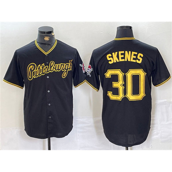 seanshop  Pittsburgh Pirates #30 Paul Skenes Black  Stitched Jersey