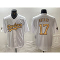 seanshop Los Angeles Dodgers #17 Shohei Ohtani White  2022 All Star Stitched Cool Base Jersey