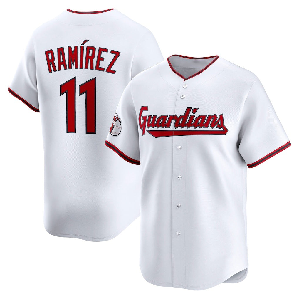 seanshop  Cleveland Guardians #11 Jos¨¦ Ram¨ªrez White  Home Limited Player Jersey