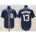 seanshop  San Diego Padres #13 Manny Machado Navy  Cool Base Stitched Jersey