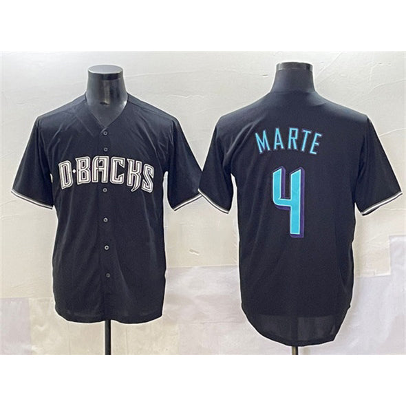 seanshop  Arizona Diamondbacks #4 Ketel Marte Black  Stitched Jersey