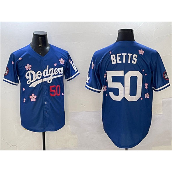 seanshop Los Angeles Dodgers #50 Mookie Betts Royal  2025 Tokyo Series Limited Stitched Jersey