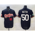 seanshop Los Angeles Dodgers #50 Mookie Betts Black  Mexico Limited Stitched Jersey