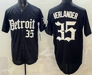seanshop Detroit Tigers #35 Justin Verlander Black  Limited Cool Base Stitched Jersey