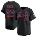 seanshop  New York Mets #22 Juan Soto Black  Alternate Limited Player Jersey