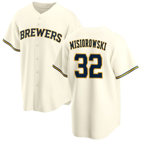 seanshop    Milwaukee Brewers #32 Jacob Misiorowski Cream  2025 Stitched Jersey