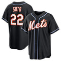 seanshop  New York Mets #22 Juan Soto 2026 Black  Out Stitched Jersey