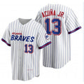 seanshop Atlanta Braves #13 Ronald Acu?a Jr. 2021 City Connect Stitched White  Jersey