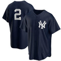 seanshop  New York Yankees #2 Derek Jeter Navy  Alternate Replica Player Jersey