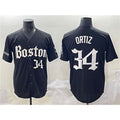 seanshop Boston Red Sox #34 David Ortiz Black  Gothic Vapor Limited Stitched Jersey