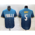 seanshop  Philadelphia Phillies #5 Bryson Stott Blue  2024 City Cool Base Stitched Jersey