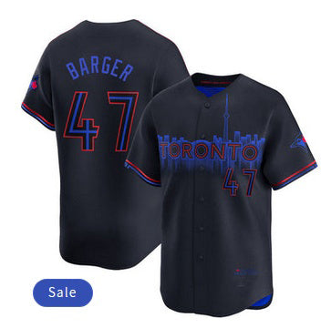 seanshop   Toronto Blue Jays #47 Addison Barger Black  City Connect Limited Jersey