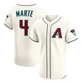 seanshop  Arizona Diamondbacks #4 Ketel Marte Cream  Home Elite Jersey