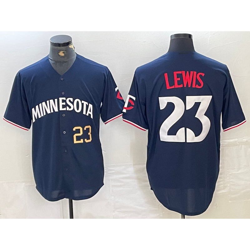 seanshop  Minnesota Twins #23 Royce Lewis Number 2023 Navy Blue  Cool Base Stitched Jerseys