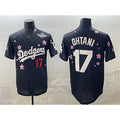seanshop Los Angeles Dodgers #17 Shohei Ohtani Black  2025 World Series Patch Tokyo Series Limited Stitched Jersey