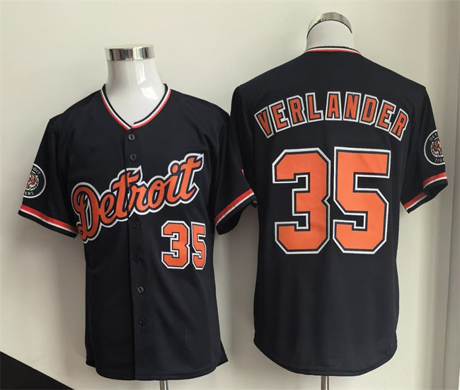 seanshop Detroit Tigers #35 Justin Verlander Black  2026 Cool Base Stitched Jersey