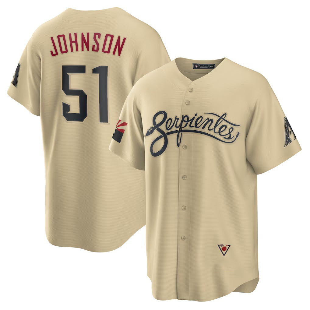seanshop  Arizona Diamondbacks #51 Randy Johnson Gold  Sand City Connect Replica Player Jersey