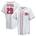 seanshop Cincinnati Reds #29 TJ Friedl White  Home Replica Jersey