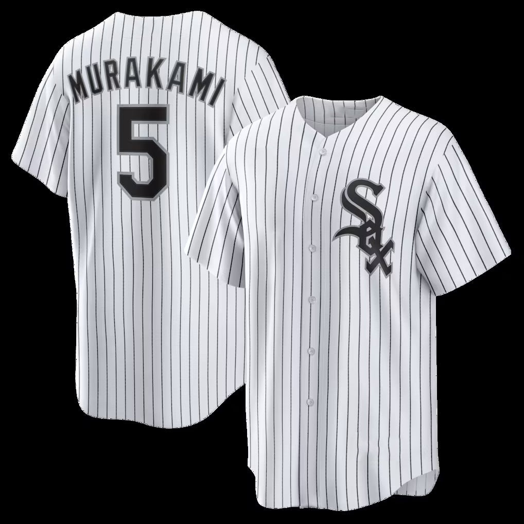 seanshop  Chicago White Sox #5 Munetaka Murakami White  Home Replica Jersey