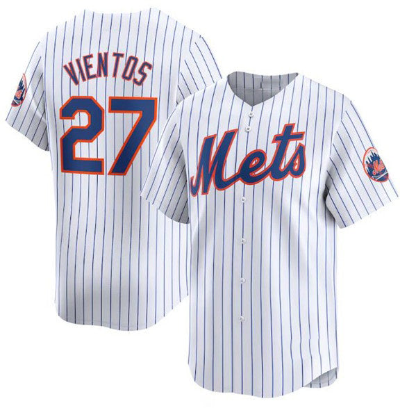 seanshop  New York Mets #27 Mark Vientos White  2024 Home Limited Stitched Jersey