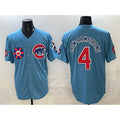 seanshop  Chicago Cubs #4 Pete Crow-Armstrong Blue  2025 Tokyo Series 2nd Alternate Limited Stitched Jersey 2