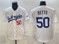 seanshop Los Angeles Dodgers #50 Mookie Betts White  Alternate Stadium Stitched Jersey