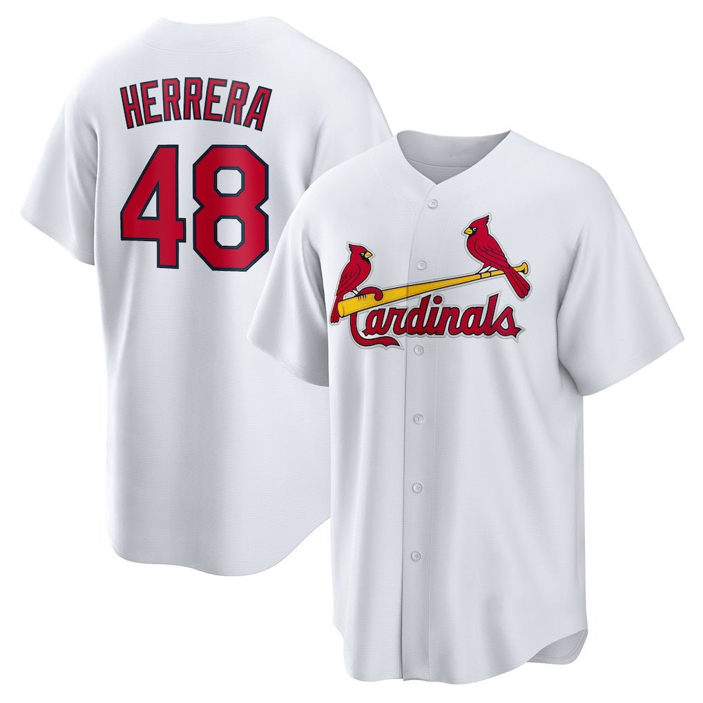 seanshop  St. Louis Cardinals #48 Iv¨¢n Herrera White  Home Replica Jersey