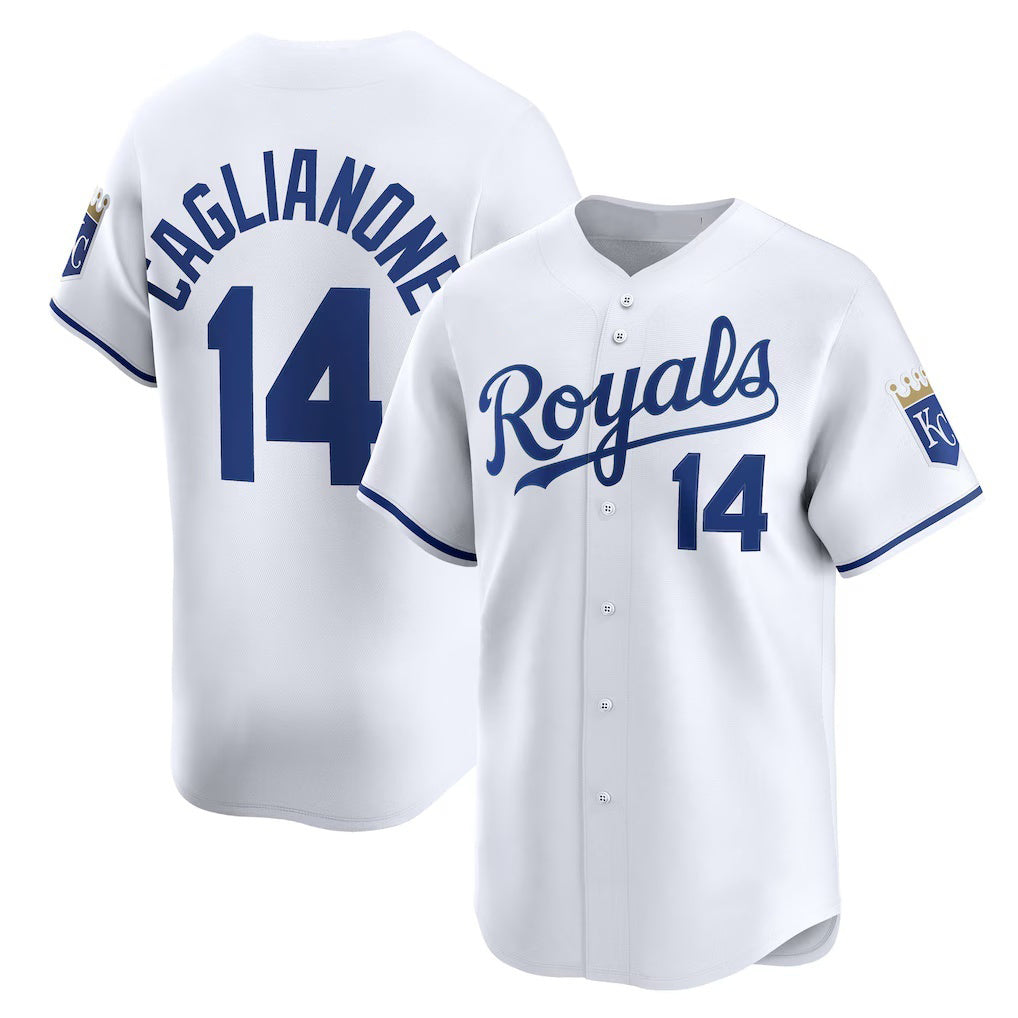 seanshop  Kansas City Royals #14 Jac Caglianone White  Home Limited Player Jersey