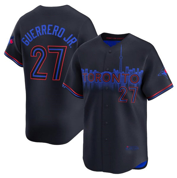 seanshop   Toronto Blue Jays #27 Vladimir Guerrero Jr. Black  2024 City Connect Limited Stitched Jersey