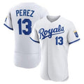 seanshop  Kansas City Royals #13 Salvador Perez White  Flex Base Stitched Jersey