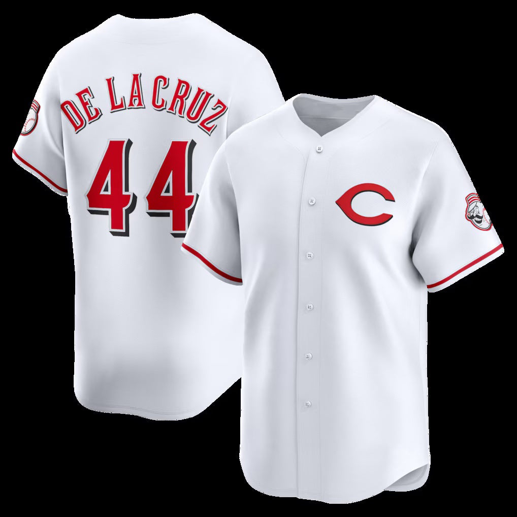 seanshop Cincinnati Reds #44 Elly De La Cruz White  Alternate 2 Limited Player Jersey