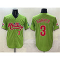 seanshop  Philadelphia Phillies #3 Bryce Harper Light Green  Phanatic Limited Stitched Jersey
