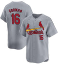 seanshop  St. Louis Cardinals #16 Nolan Gorman Gray  2024 Away Limited Stitched Jersey