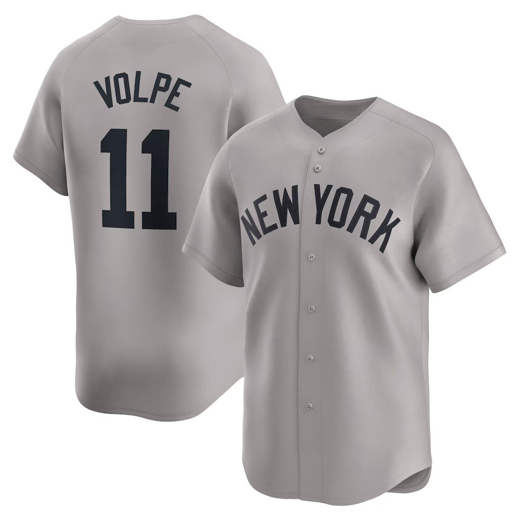 seanshop  New York Yankees #11 Anthony Volpe Gray  Away Limited Player Jersey