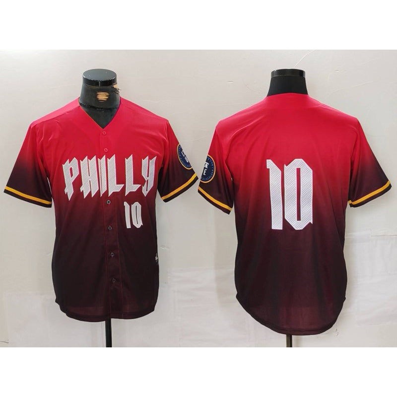 seanshop  Philadelphia Phillies #10 JT Realmuto Red  2024 City Connect Limited Stitched Jersey 3