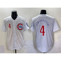 seanshop  Chicago Cubs #4 Pete Crow-Armstrong White  Pinstripe 2nd Alternate Limited Stitched Jersey