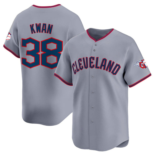 seanshop  Cleveland Guardians #38 Steven Kwan Gray  2025 Alternate Limited Stitched Jersey