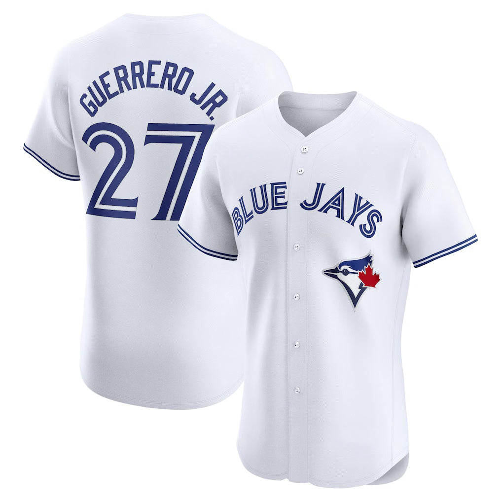 seanshop   Toronto Blue Jays #27 Vladimir Guerrero Jr. White  Home Elite Player Jersey