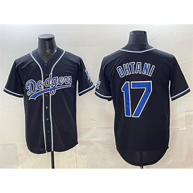 seanshop Los Angeles Dodgers #17 Shohei Ohtani Black  Fashion Cool Base Stitched Jersey