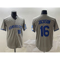 seanshop  Kansas City Royals #16 Bo Jackson Gray  2024 Away Limited Stitched Jersey