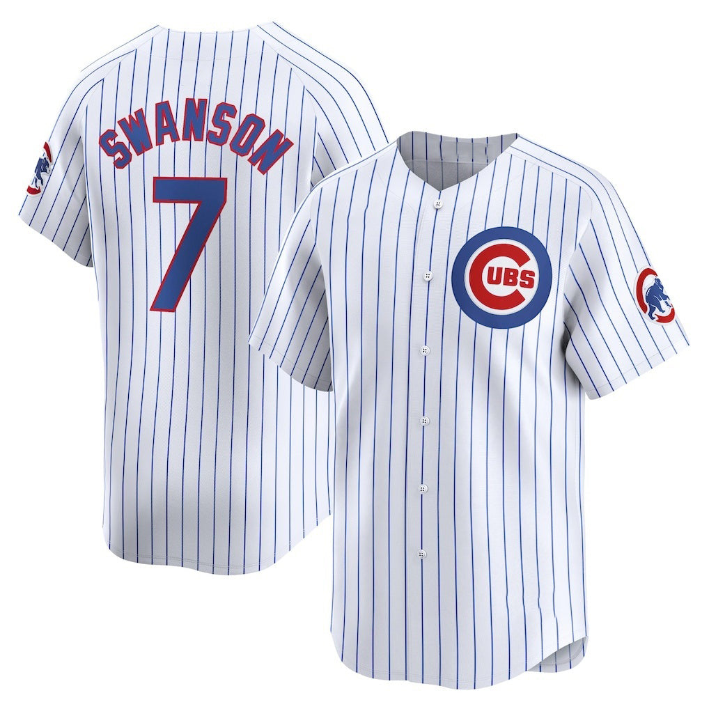 seanshop  Chicago Cubs #7 Dansby Swanson White  Home Limited Player Jersey