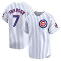 seanshop  Chicago Cubs #7 Dansby Swanson White  Home Limited Player Jersey