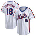 seanshop  New York Mets #18 Darryl Strawberry Navy  Throwback Cooperstown Limited Jersey