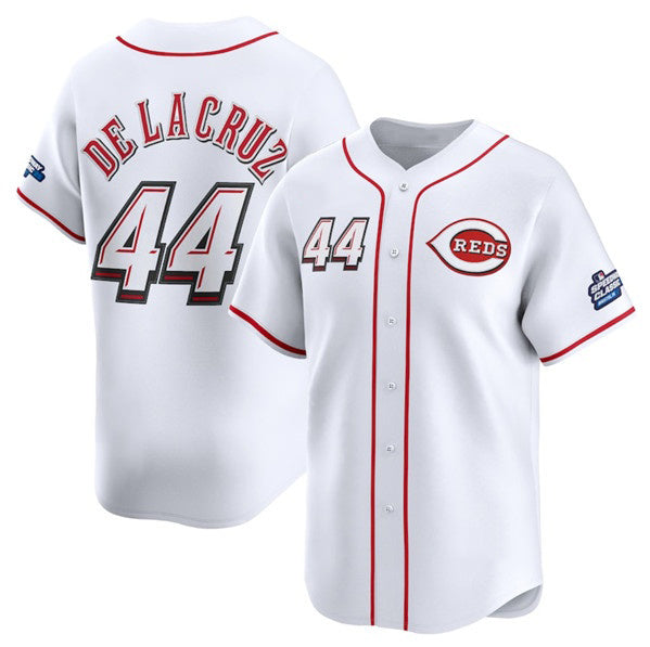 seanshop Cincinnati Reds #44 Elly De La Cruz White  2025 Speedway Classic Home Limited Stitched Jersey