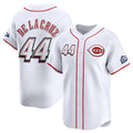 seanshop Cincinnati Reds #44 Elly De La Cruz White  2025 Speedway Classic Home Limited Stitched Jersey