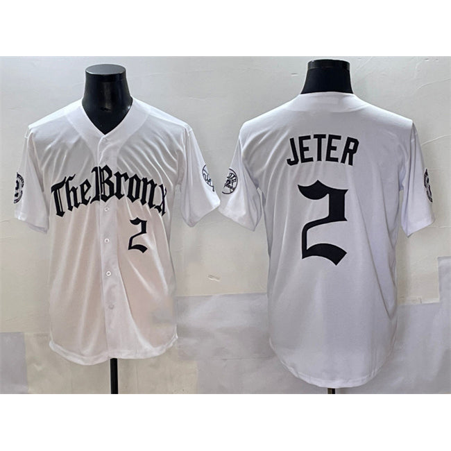 seanshop  New York Yankees #2 Derek Jeter White  'Gothic Legacy Edition' Vapor Premier Limited Stitched Jersey