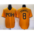 seanshop  Pittsburgh Pirates #8 Willie Stargell Gold  2023 City Connect Stitched Jersey