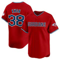 seanshop  Cleveland Guardians #38 Steven Kwan Red  Alternate Limited Stitched Jersey